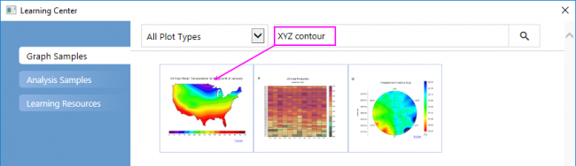 Help Online - Tutorials - XYZ Contour