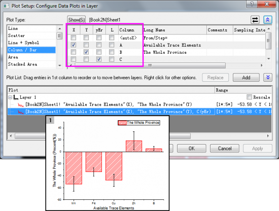 greater than or less than code in origin pro 8