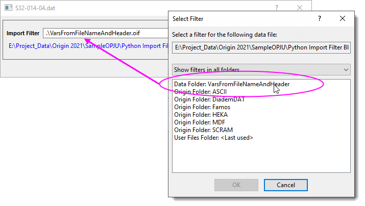 DC connect multiple files importFilter.png