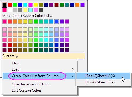 Help Online - Origin Help - Customizing Data Plot Colors