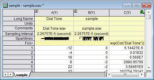 origin pro 8.5 column set values if not empty