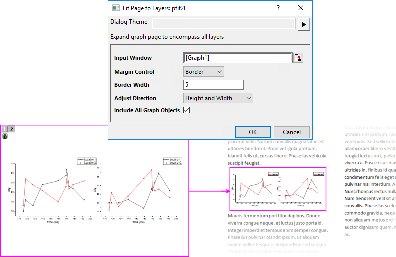 Help Online Origin Help Fitting Page To Layers And Layers To Page