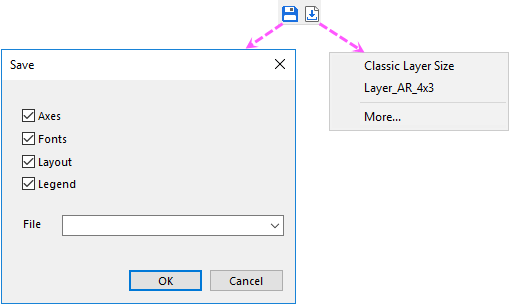 Help Online - Origin Help - Using Graph Options dialog to set graph default
