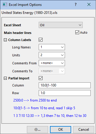 Help Online Origin Help Importing From Excel