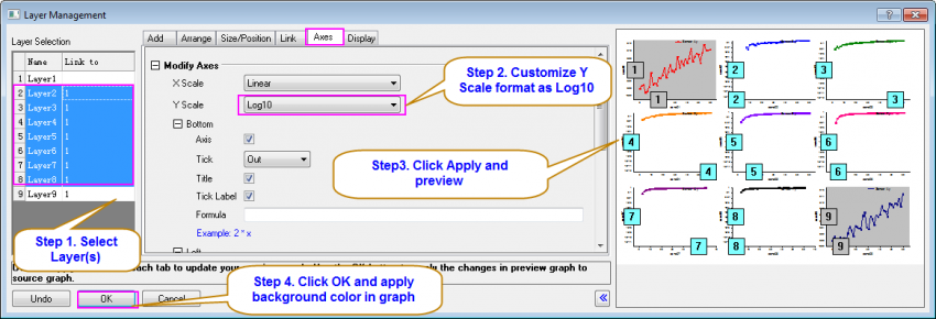 Help Online - Origin Help - Layer Management-Quick Start