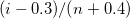 (i-0.3)/(n+0.4)