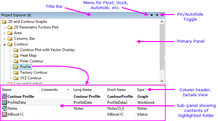 Help Online Origin Help Project Explorer