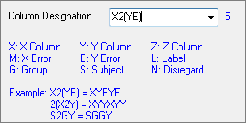 Help Online Origin Help Setting Column Designation