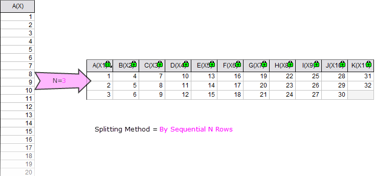 Help Online - Origin Help - Split Columns