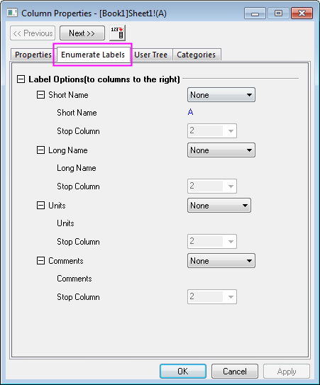 The Column Properties Enumerate Labels Tab 92.png