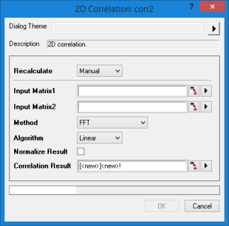 Help Online - Origin Help - The 2D Correlation Dialog Box