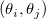 \left (\theta_i, \theta_j \right ) \left (\theta_i, \theta_j \right )