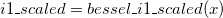 i1\_scaled = bessel\_i1\_scaled(x)