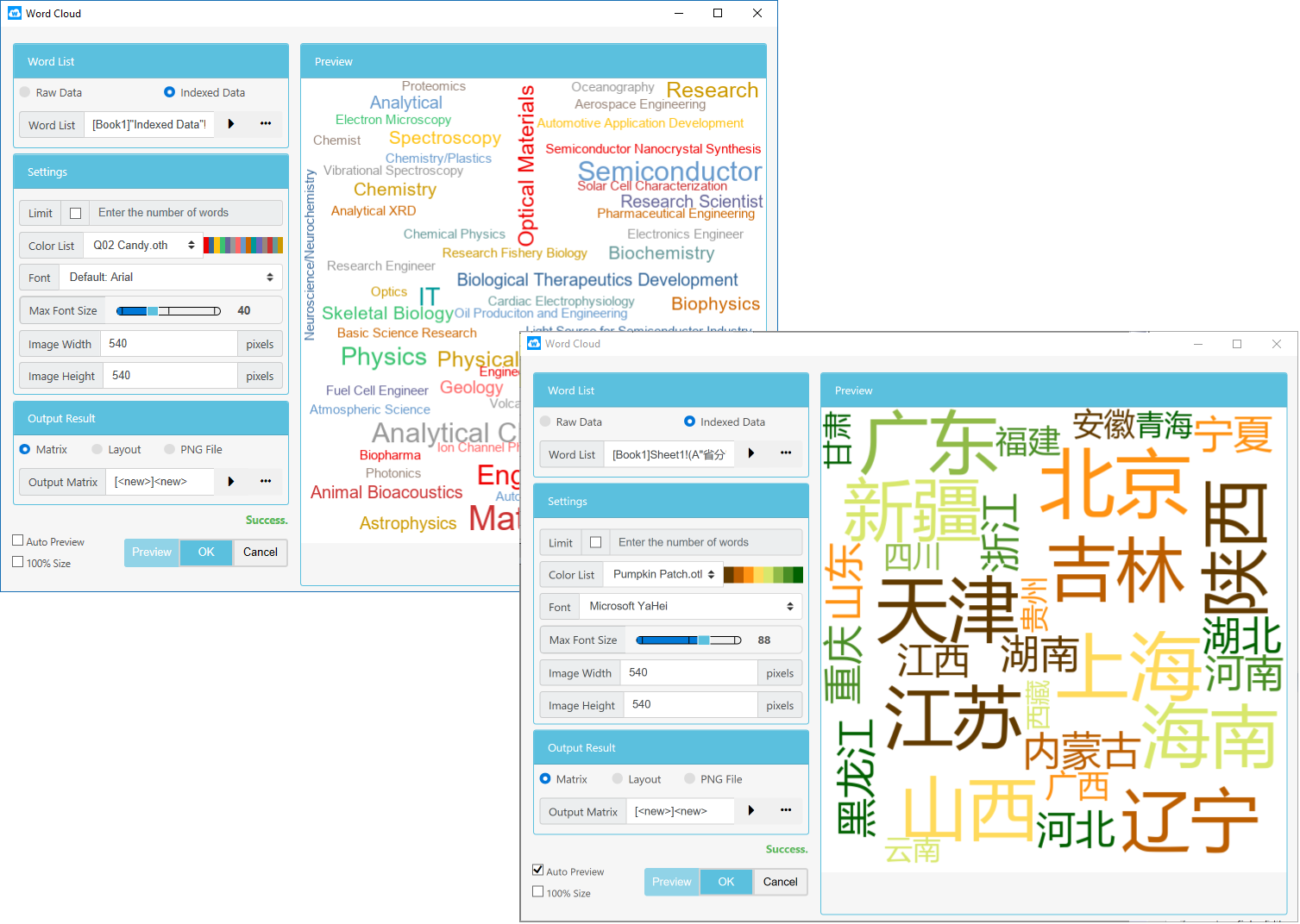 Word Cloud - File Exchange - OriginLab